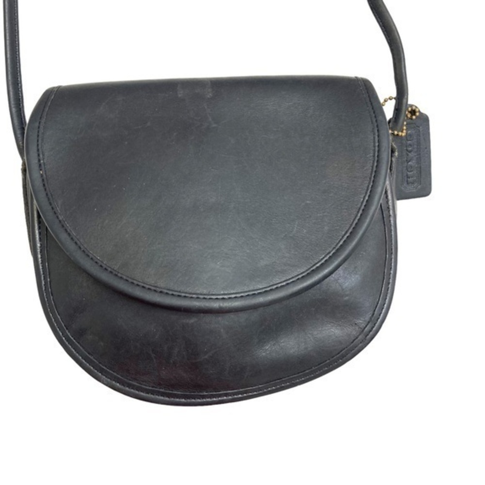 Coach vintage black leather Casey crossbody bag